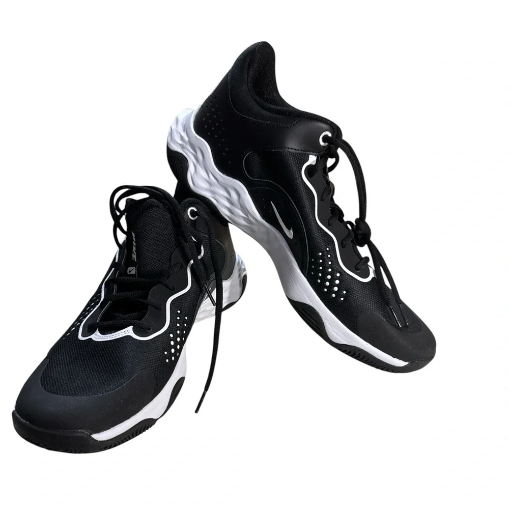 Nike Fly By Mid 3 Black and White Sneakers - Size 12 - Picture 1 of 9